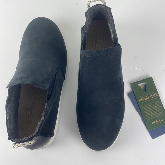 NEW Olukai Hawai'iloa Manu Hope Sneaker Boot Nubuck Leather Women Size 6 - Picture 7 of 16